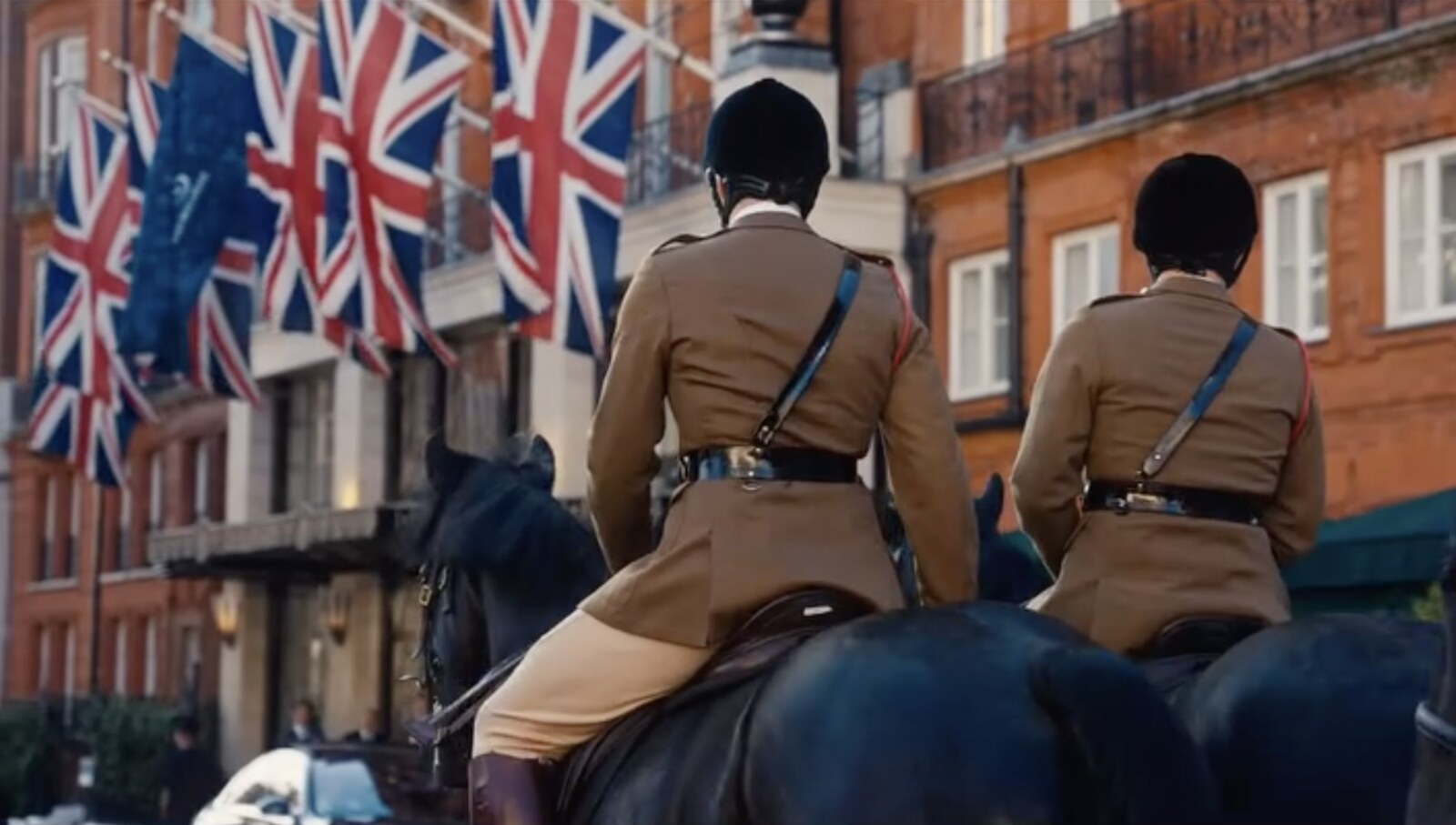May Day: the Household Cavalry riding out across Mayfair, staged simultaneously across London, LA and Monaco.